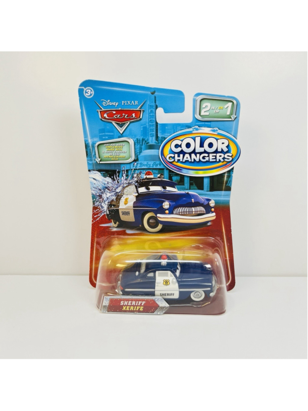 Disney/Pixar Cars "Color Changers" 2010 Sheriff Black/Blue *RAREST COLOR* NEW